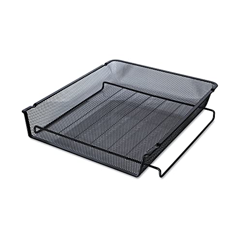 Mesh Stackable Front Load Tray noir : la solution au désordre des documents sur le bureau - 3