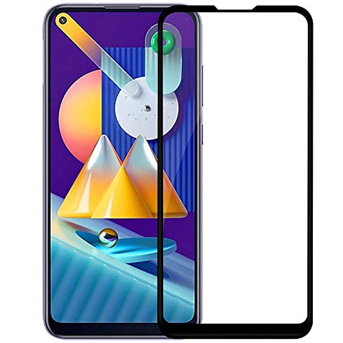 Image of Tempered Glass Screen Protector Compatible For Samsung M11 Full Screen Coverage (Except Edge to Edge) and Free Complete Easy Installation kit.