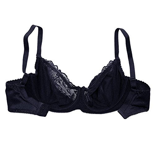 Image of Minimizer Bra with Underwire, Unlined Lace, Full Coverage