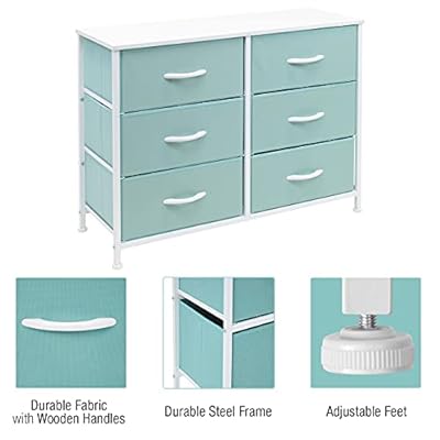 Sorbus Dresser with 6 Drawers - Furniture Storage Tower Unit for Bedroom, Hallway, Closet, Office Organization - Steel… 41Ih2p1Z8GS. SS400