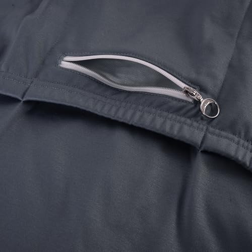 Chaqueta térmica de ciclismo para hombre manga larga gris M miniatura 6