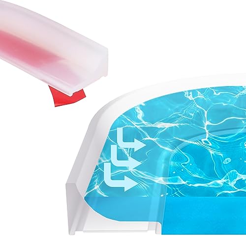 EFUTURETIME 3M Barrera Agua Ducha Silicona, Perfil Ducha Autoadhesivo, Umbral Plato de Ducha, Sistema de Retencion para Antidesbordamiento, Cocina, Baño, Transparente