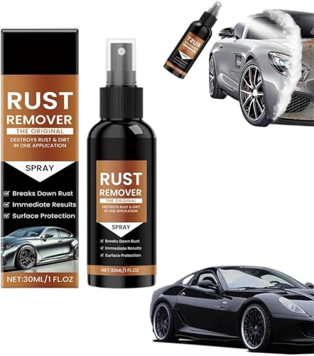 2025 Neues Rostentferner-Spray, RustSpray für Metall, Autos, Fahrräder, wetterfeste Fleckenentfernungs-Reinigungssprays, zerstört Rost und Schmutz in einer Anwendung, schnelles Abbauen von