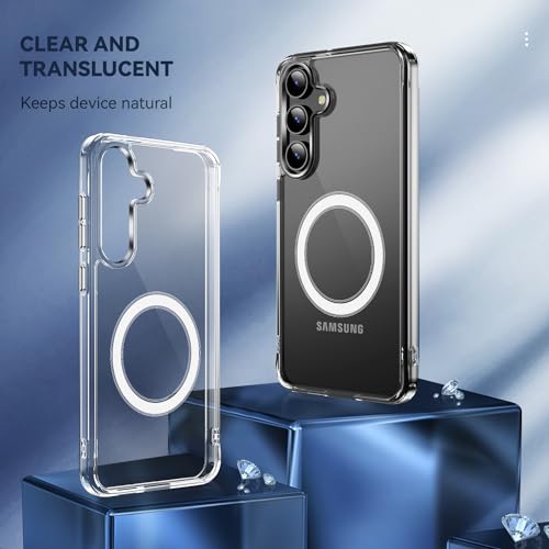 Dionsibei Designed for Samsung Galaxy S24 Plus Case with Magnetic Compatible with MagSafe Shockproof Protective Cover for Samsung Galaxy S24 Plus Phone Case (Clear) by Dionsibei - Image 3