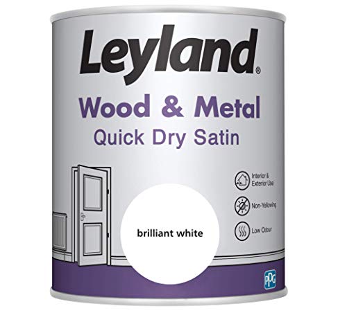 Leyland Wood & Metal Quick Dry Satin Brilliant White 750ml