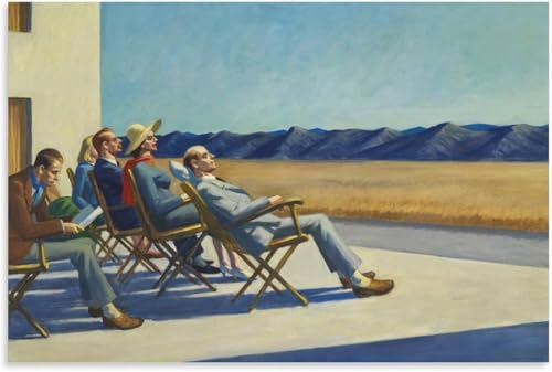 Edward Hopper Personnes au soleil Toile decorative retro nostalgie unique