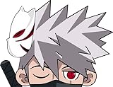 J.E.Products 4.2in. Anime red Eye Kakashi anbu peeker Vinyl Sticker for Trucks, Cars, laptops, Tumbler, and More...