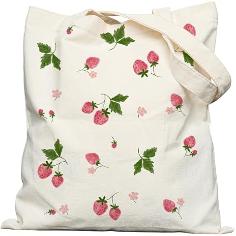 EFFUSON Aesthetic Tote Bag with Pocket Cover