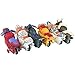 Huji Friction Powered Animal Toy Motorcycles for Kids, Party Favor Toys (6 Motorcycles)