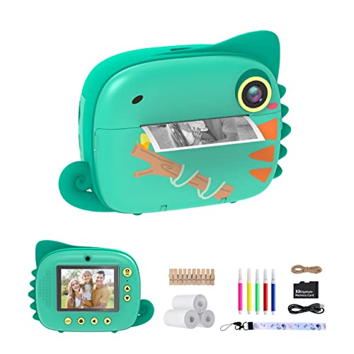 TIATUA-Kids-Camera-Instant-Print-Instant-Camera-for-Kids-with-20MP-Dual-Lens-32G-SD-Card-Zero-Ink-Digital-Video-Camera-with-Photo-Paper-Fun-Accessories-Gift-for-Girls-Boys-Aged-3-Green