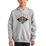 Junk Food NBA - Denver Nuggets - Court Classic - Officially Licensed Youth Pullover Fleece Hoodie for Boys and Girls Athletic Heather