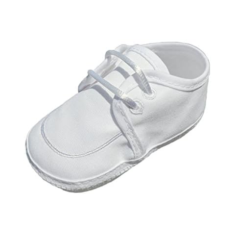 Little Things Mean A Lot Boys Gabardine Christening Shoe - Size 3 White Cover