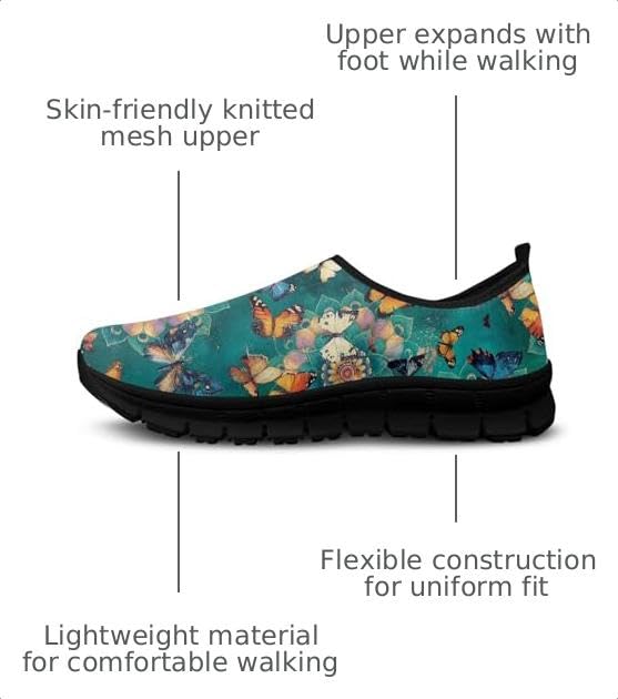 Image of Womens Slip On Walking Shoes Non Slip Loafer Breathable Holiday Travel Shoe Lightweight Casual Low Top Sneakers SizeUS 5.5-11.5