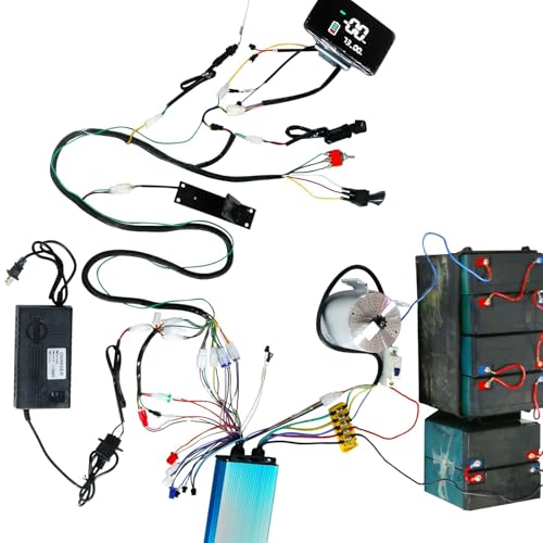 72V 3000W Brushless DC Motor Kit with LCD Display, Pedal,