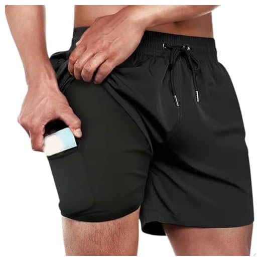 shorts bermuda dry fit para treino 2 em 1 calçao academia fitnes para esportes proteçao uv (G)