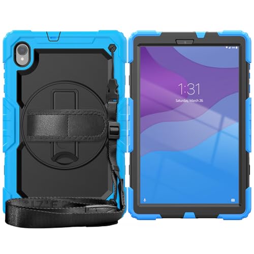 Funda giratoria Lenovo Tab M10 HD 2a gen con protector integrado contra roturas de pantalla