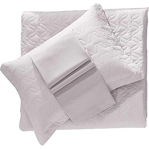 Kit Cobre Leito Percal Matelassê Unique Liso Santista - Casal - Branco