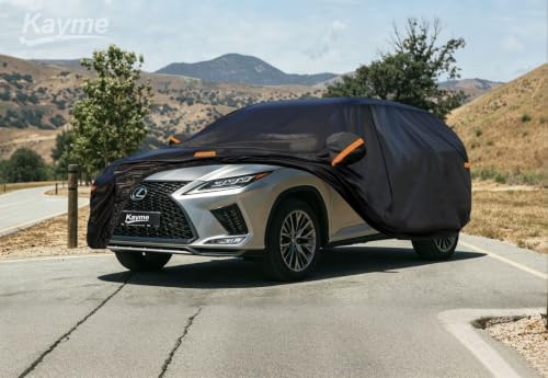 Image of Kayme 7 Layers SUV Car Cover Custom Fit for RX 350 (2015-2023) Waterproof All Weather for Automobiles, Outdoor Full Cover Rain Sun UV Protection.