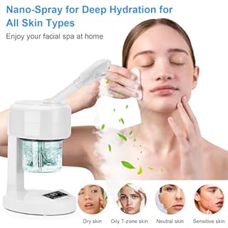 JOSTZHXIN Facial Steamer Nano Ionic Face Steamer with Extendable Arm,Portable Esthetician Facial Steamer 360°Rotating Nozzle for Personal Care at Home or Salon