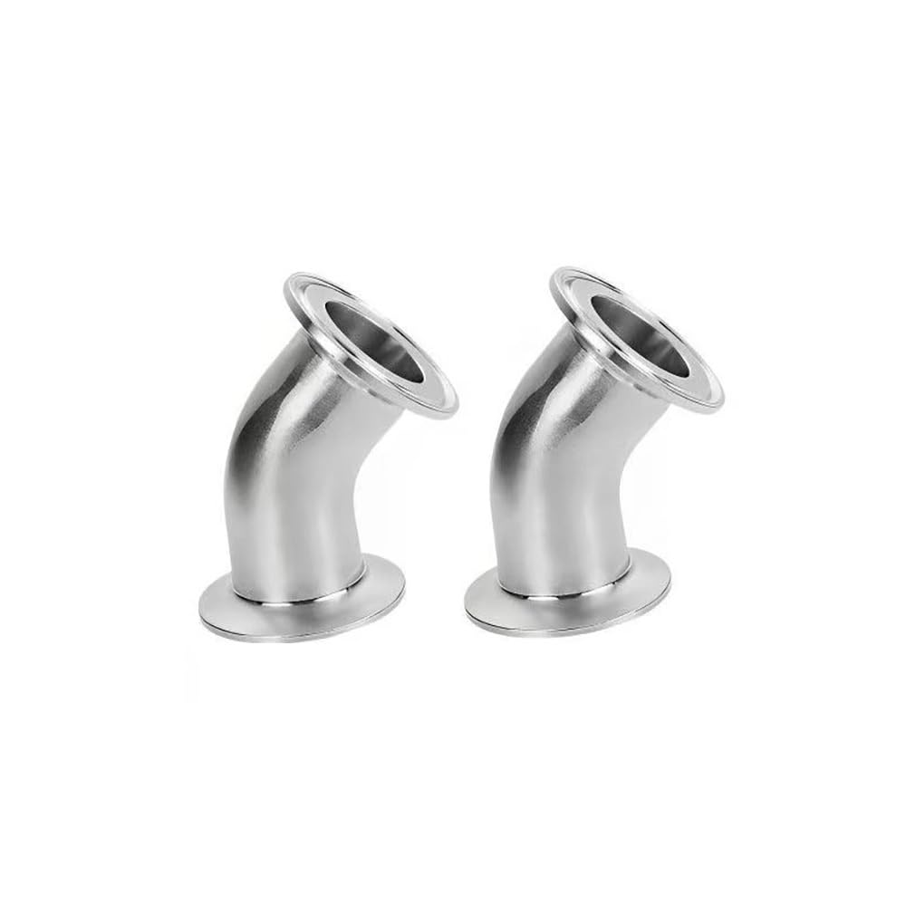 1PC 45 Degree Elbow, Sanitary Pipe Fitting, SUS304 Homebrew Connector