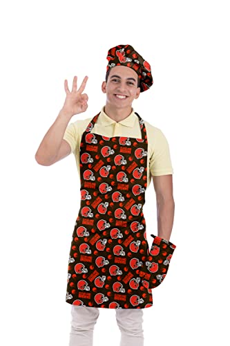 NORTHWEST NFL 3 Piece Team Color and Logo Chef Set: Apron, Oven M...
