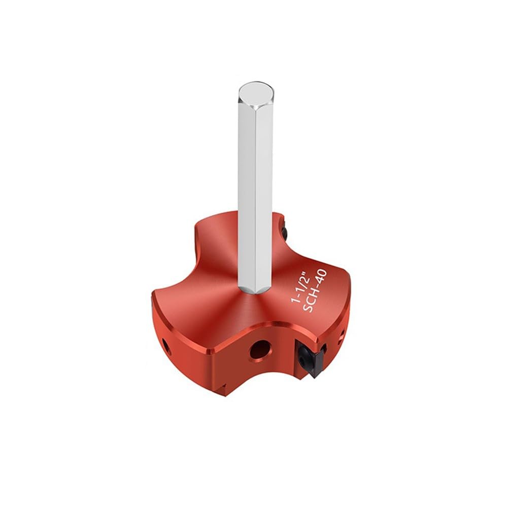 Alésoir de tuyau en PVC, outil d'alésoir de raccord de tuyau en alliage d'aluminium avec conception à triple lame pour raccords en plastique PVC CPVC et ABS Schedule 40 (1-1/2)