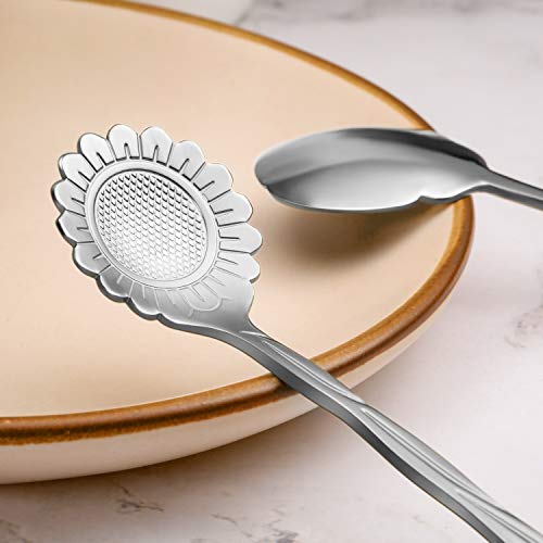 Chengu 8541930307 8 Pieces Flower Spoon Coffee Teaspoon Set Stainless Steel Tableware Creative Sugar Tea Stir Bar Stirring Spoon thumb #2