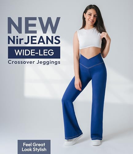 Nirlon Wide Leg Crossover Jeggings - Wide Leg Womens Jeans Jeggings for Women Tummy Control Women's Jeans Leggings with Flare2