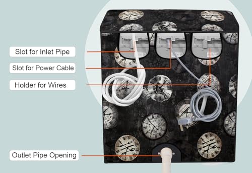 Image of Stylista PVC Washing Machine Cover Compatible for GODREJ 9KG Semi-Automatic Top Loading WSEDGE DIGI 90 5.0 PB2 M WNRD, Analog Pattern Black
