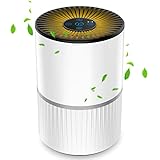 Purificador de aire HEPA H13 HEPA Filtro purificador de aire con sistema de filtro de 4 niveles y esponja aromática, 99,97% de eliminación de polvo, humo, polen, purificador de aire portátil