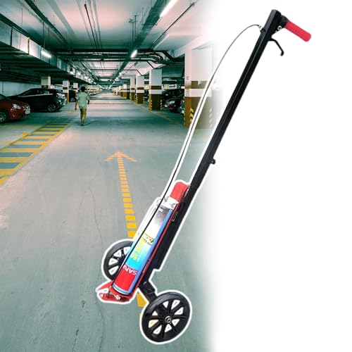 Applicatore di vernice, asta di spinta regolabile e larghezza spray per linee rette, curve, cerchi nei parcheggi