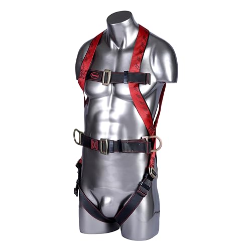 Image of Karam Full Body Safety Harness for Positing (Class P) with Waist Belt & Two D Side Rings | Construction Harness & Fall Protection Gear | PN17