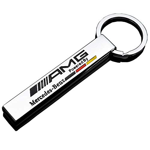Preisvergleich Produktbild Schlüsselanhänger aus verchromtem Stahl, kompatibel mit AMG