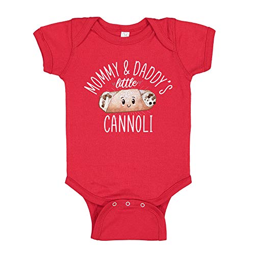 Image of Mommy and Daddy's Little Cannoli Baby Bodysuit One Piece or Toddler Shirt Cute Italian Baby Clothes