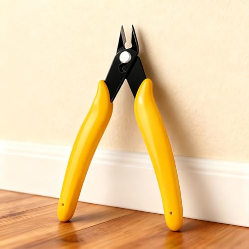 Cortadores Laterales De Precisión De 5 Pulgadas, Acero De Alto Carbono, Mango Antideslizante Y Con Resorte Para Electrónica, Cableado, Colador, Bridas De Cremallera Amarillo