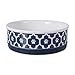 Bone Dry Lattice Collection Pet Bowl & Canister, Medium Set, 6x2 inches, Nautical Blue, 2 Piece