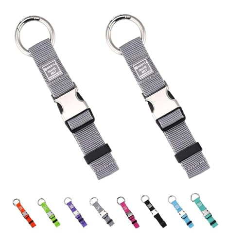 Image of 2PCS Heavy Duty Add a Bag Luggage Straps Jacket Gripper,Carry-on Luggage Belt Baggage Suitcase Straps Belts Travel Accessories (Grey+2 Pack)
