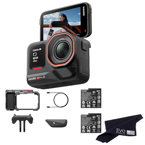 Image of Insta360 Ace Pro 2 Dual Battery Xplorer Bundle - 8K Waterproof Action Camera Co-Engineered with Leica, Flagship 1 /1.3 inch Sensor, 8K30fps, 4K60fps, 2.5 inch Flip Screen, AI Noise Reduction