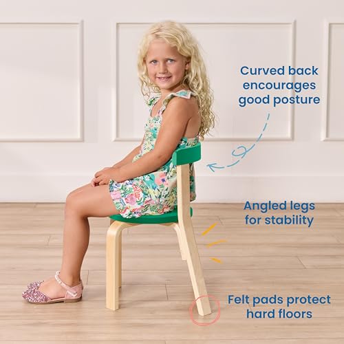 Image of ECR4Kids Bentwood Table and Curved Back Chair Set, Kids Furniture, Contemporary, 5-Piece