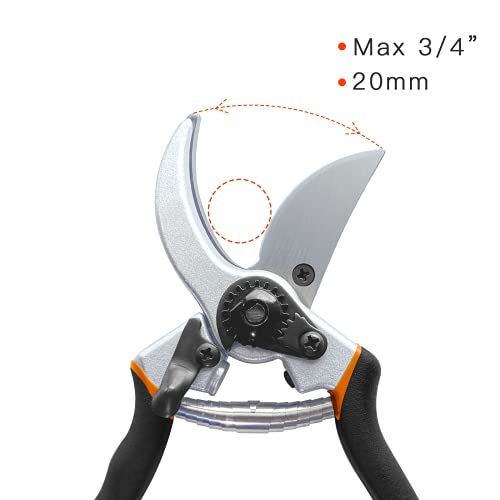 BAISHITE Bypass Pruning Shears - Heavy Duty Shears Gardening Tool with 65MN Blade for Garden