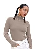 State Cashmere Donna 100% Puro Cashmere Pullover A Manica Lunga A Coste Dolcevita
