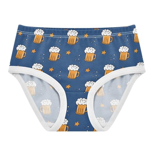 Girls' Underwear Beer Stars Cotton Stretch Comfort Toddler Panties