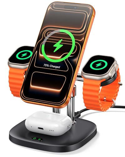 Ya en manzanajugosa.com: Dual Cargador para Apple Watch 11/Ultra 3/SE 3, Cargador Inalámbrico para iPhone Air/17 Pro Max/17 Pro/17/16/15/14, Base Cargador para iPhone y Apple Watch 10/9/8/7/6/Airpods, SwanScout 709M (Negro)