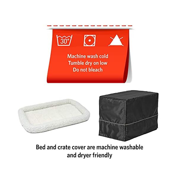 MidWest-iCrate-Starter-Kit-The-Perfect-Kit-for-Your-New-Dog-Includes-a-Dog-Crate-Dog-Crate-Cover-2-Dog-Bowls-Pet-Bed-1-Year-Warranty-on-ALL-Items Double Door Dog Crate Kits