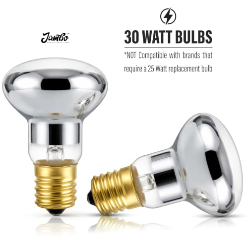 Image of JAMBO Liquid Lamp Replacement Bulbs- 2 Pack 30 Watt E17 Bulbs, Bulb for 16 inch Liquid Motion Lamps