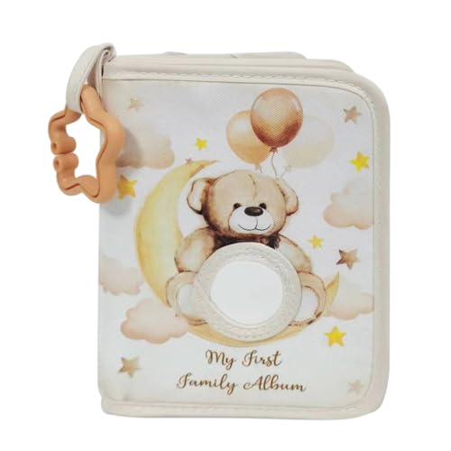 Álbum De Recuerdos Para Bebés – Lindo Libro De fotosDe De Peluche, Portátil Primer Álbum De fotos| De Tela Para Almacenamiento De fotosDe 4x6 Con Gancho De Estrella, Ideal Para Guard