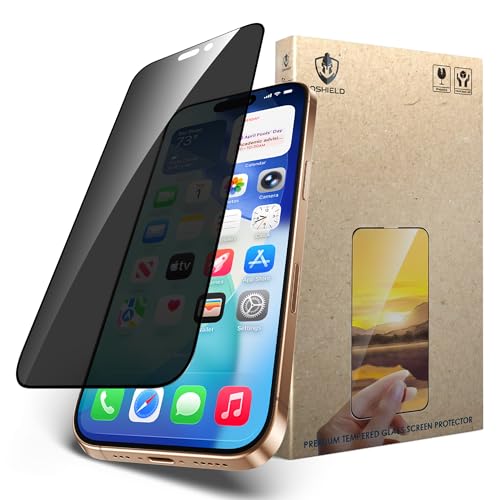 Image of IQShield My-View Privacy Screen Protector Tempered Glass Guard for iPhone 17 Pro Max, 9H Hardness, 2-Way Anti-Spy, Case Friendly [1 Pack]