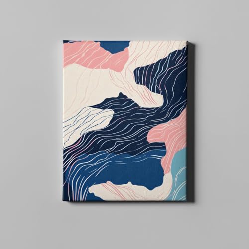 Lienzo de galería para renovar paredes vacías con arte abstracto Contour Flow