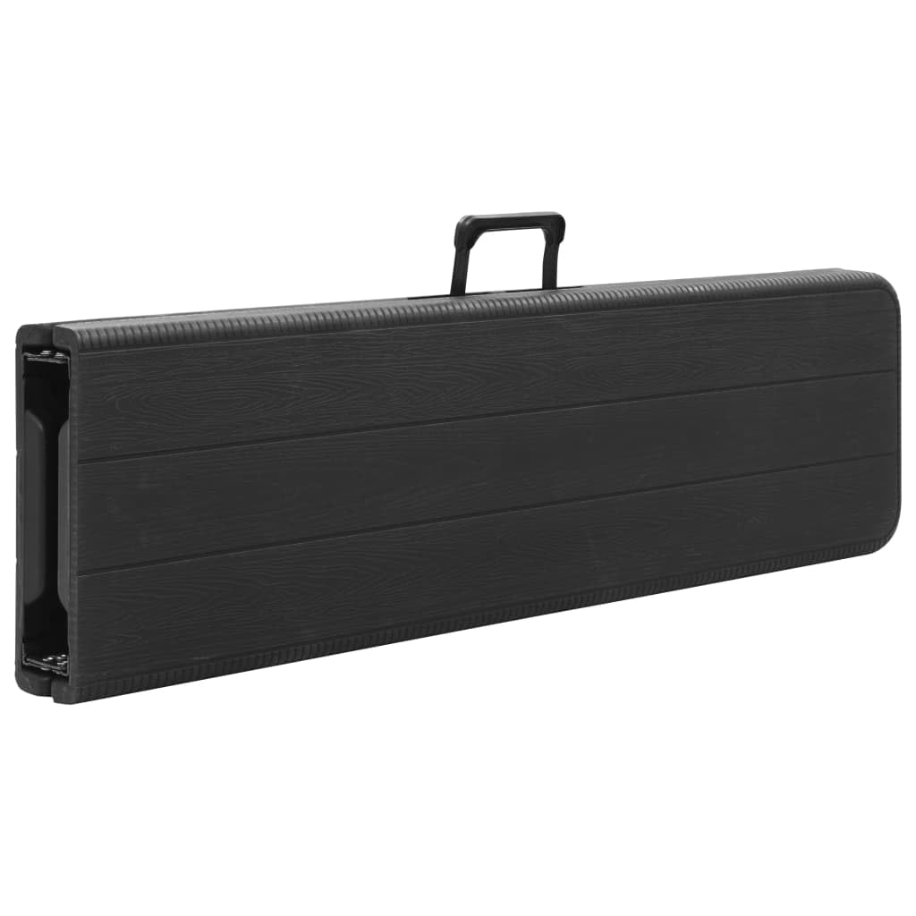Lot de 2 bancs de camping pliables en polyéthylène haute densité - 180 cm - Pour jardin, camping, pique-nique