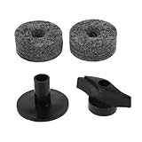 Milisten Cymbal Stand Felt Washer Replacement Kit 2Pcs Plastic Sleeves Drum Accessories for Crash Splash Ride Cymbals Noise Reduction and Secure Fit